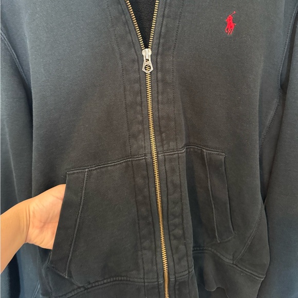 Vintage Heavyweight 1990’s Ralph Lauren Full Zip Up Thermal Lined Hoodie - Picture 3 of 9